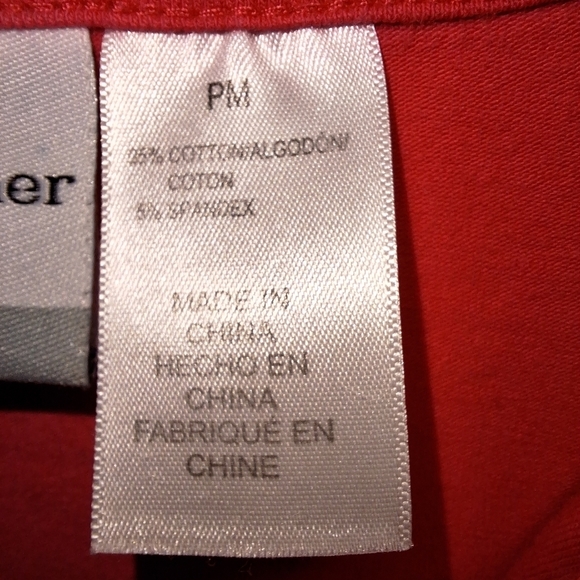 Alfred Dunner 3/4 sleeve pink tunic top with embroidery in a medium petite. - Picture 3 of 9